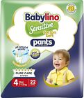 Babylino Sensitive Cotton Soft Pannolini Mutandina Taglia 4, Pants Maxi (7-13kg)