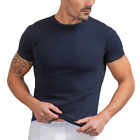 Maglia intima uomo COTONE ELASTICIZZATO t-shirt girocollo maglietta manica corta