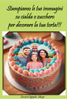 Cialda ostia torta personalizzata con foto scritta/stampa su zucchero