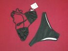 COSTUME BIKINI donna ragazza triangolo nero slim fit