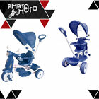 OFFERTA TRICICLO SPECIAL BAMBINO BLU PASSEGGINO A SPINTA BIMBO REGOLABILE