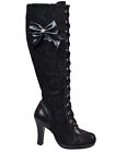 DemoniaCult Damen Stiefel Glam 240 Gothic Spitze Lolita High Heel Boot 5000