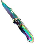 Coltello Rainbow Pieghevole Richiudibile da Caccia Pesca Trekking Campeggio