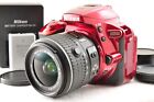 Nikon D5500 Red 24.2MP DSLR Camera 18-55 VR II Lens SC1260 Mint From Japan #2753