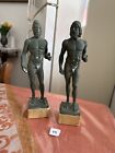 vintage statue Statuette FIGURE BRONZO DI RIACE Antiche Statuette Di Bronzo 1960