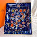 Hermes Paris Porcelain Tray Change Tray L ARBRE DE VIE Rare Vide Poche with Case