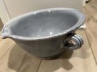 Nicola Fasano Italy Handled Silver Gray Ceramiche Pottery Bowl Spout 11 x 5 1/4