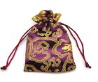 Satin Jewellery Pouches Drawstring Patterned Gift Bags Premium Quality Wholesale