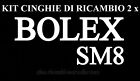 ★KIT CINGHIE DI RICAMBIO 2 x PROIETTORE SUPER 8 mm BOLEX SM 8 CINGHIE SEZ.TONDE★