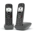 GIGASET AS490 DUO - TELEFONO CORDLESS DOPPIO - VIVAVOCE - NERO