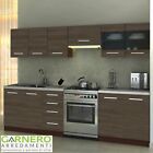 Cucina lineare completa senza elettrodomestrici 260cm rovere scuro MARIKA