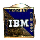 1980 IBM 100 One Hundred Percent Club Lapel Pin 1/10th 10K GF