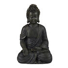 Statua del Buddha alta 40cm, decorativa, scultura da giardino, talismano, grigio