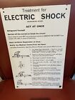 Vintage Industrial Laminate Sign  TREATMENT FOR ELECTRIC SHOCK CIRCA 1960