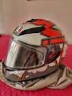 Casco integrale moto Agv K3 SV Bubble grey red taglia ML fullface helmet casque