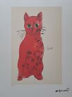 Andy Warhol Signed - Cat Sam - Certificate Leo Castelli