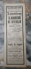 IL BARBIERE DI SIVIGLIA GIACOMO ROSSINI LOCANDINA TEATRO COSTANZI 1917