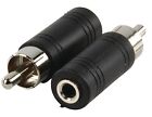 2 X ADATTATORE AUDIO RCA MASCHIO JACK FEMMINA 3,55 mm FEMMINA MIXER DJ PHONO