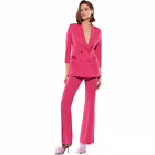 Tailleur donna IMPERIAL giacca doppiopetto e pantalone flare con piega stirata