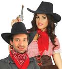 Cappello cowboy cowgirl nero effetto cuoio  donna