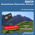 DACH Karte Topo, 16 GB MicroSD-Karte, für Garmin GPSMap, Colorado, Dakota, Nüvi