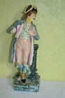 Sculpture Faïence Signé Bernard Bloch Majolica Capitaine Bateau  H 34 cm XIXéme