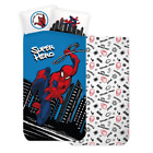 Marvel Spiderman Completo letto singolo Lenzuola sotto,sopra e federa 100%cotone