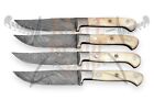 Damascus Steel Blades ,STEAK Knife set 04 piece