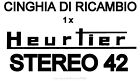 ★CINGHIA DI RICAMBIO MOTORE 1 x PROIETTORE SUPER 8 mm HEURTIER STEREO 42★