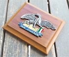 Fermacarte vintage base legno 168° Corso "Fedeltà"  Accademia Militare 1986-1988