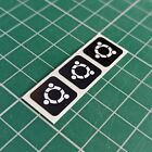 Ubuntu Linux Keycap Keyboard Stickers x3 (Square)