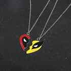 Superhero Deadpool Wolverine Necklace Keychain Best Friends Pendant Gift