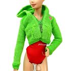 2004 Barbie Gold label Juicy Couture green Terry Cloth hoody Top  Doll Clothes