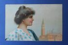 Cartolina Venezia Donnina Campanile San Marco Illustrata VG