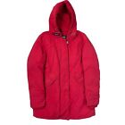 Woolrich Artic Parka Coat Jacket Down Red Hooded Womens Large