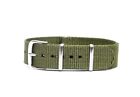 Cinturino per orologio tessuto cordura nato ansa 24mm verde kanvas watch strap