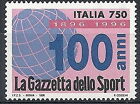 1996 ITALIA 100 ANNI GAZZETTA DELLO SPORT MNH **