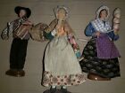 BAMBOLE STATUETTE DA PRESEPE IN TERRACOTTA X3 antiche