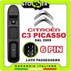 Pulsantiera Alzacristalli Pulsante Vetro per passeggero CITROEN C3 PICASSO 6PIN