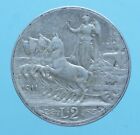 VITTORIO EMANUELE III 2 LIRE 1911 QUADRIGA VELOCE RARE SILVER MONETA ARGENT