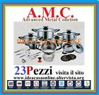 AMC BATTERIA DI PENTOLE 23 PEZZI  ACCIAIO INOX 18/10