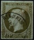 FRANCIA 1853/1861- Napoleone III - Usato 1c. "EMPIRE FRANC" con taglietti #FRY