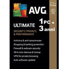 AVG ULTIMATE 2024 1 PC 3 anni | Internet Security, Tuneup, VPN, AntiTrack | 2026