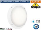 PLAFONIERA CIRCOLARE DA ESTERNO  BIANCA  IP66 PER LAMPADINE CON ATTACCO E27