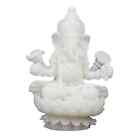 Statuetta Bianca GANESHA 10 cm Statua Elefante Indiano Divinità Bianco Latte