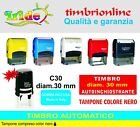 Timbro personalizzato rotondo autoinchiostrante timbro  C30 Ø30mm + logo