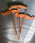 1013-Antiche Grucce appendiabiti in legno Stampelle per Armadio inizi  900