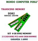 4 GB DDR2 (2 X 2GB) KIT MEMORIA/RAM PC2 6400 2RX8 800MHZ ALTA DENSITÀ