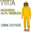 TUTA Maschera Apicoltura Apicoltore api con Guanti Taglia S M L XL XXL XXXL