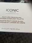 ICONIC LONDON MULTI-USE CREAM BLUSH, BRONZE AND HIGHLIGHT PALETTE NEW BOXED